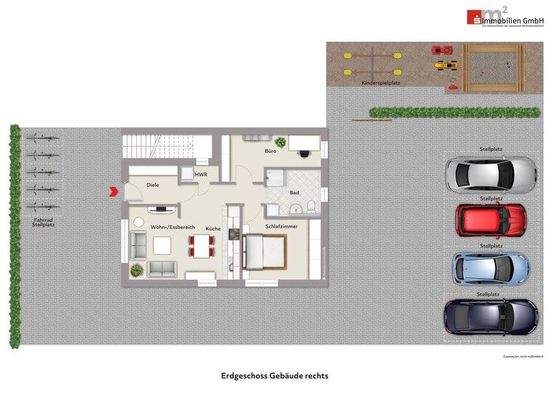 Erdgeschoss Gebäude rechts 