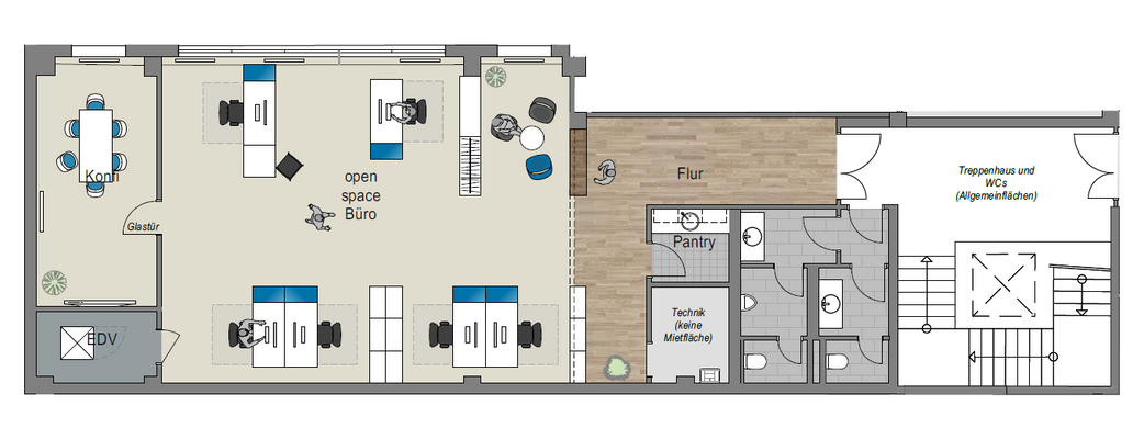 Flughafenstraße 54a, Grundriss 1.OG