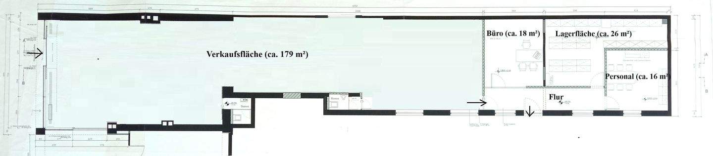 Grundriss (Verkaufsfläche entkernt)