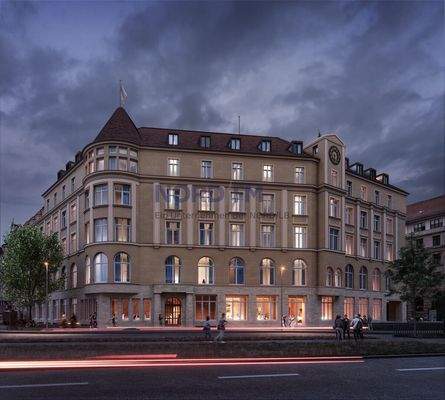 Hansahaus Hannover bei Nacht