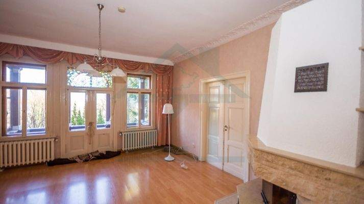 Wohnzimmer mit Kamin EG (WE 1)