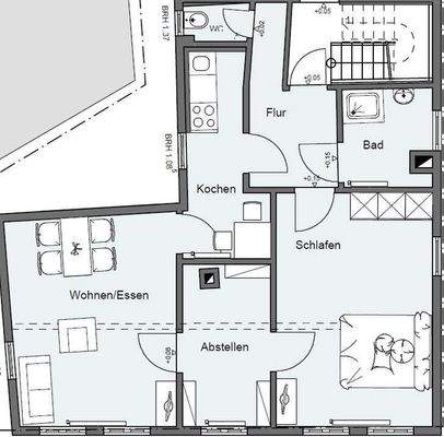 Grundriss 2. OG vorne