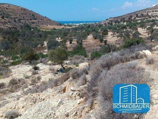 Kreta, Kalamaki: Grundstück mit herrlichem Meerblick und einer Vorbaugenehmigung für 4 Häuser zu verkaufen