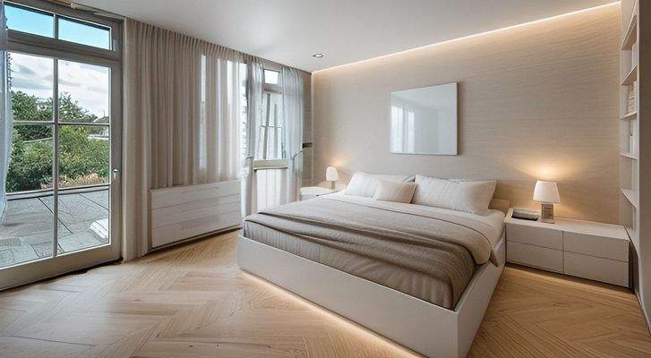 1.OG Schlafzimmer (Beispielhafte Darstellung KI-bearbeitet)