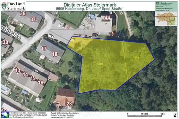 GIS Lageplan Grundstück