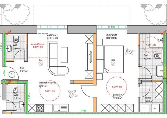 Wohnung 1 EG  60m²