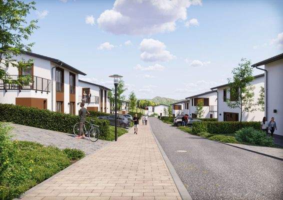 Blick die Straße herunter