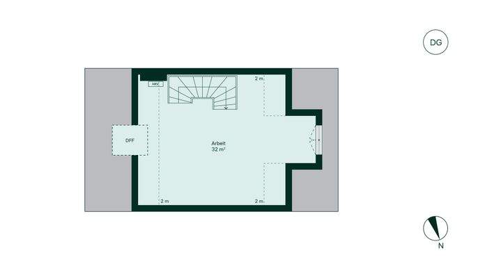 Komfortabler Grundriss im Obergeschoss