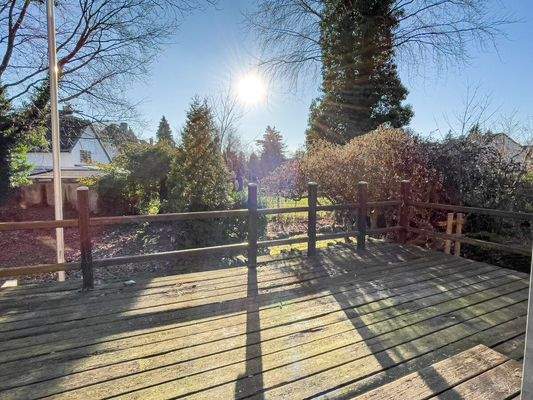 Terrasse mit tollem Gartenblick