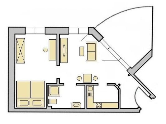 Grundriss der Wohnung