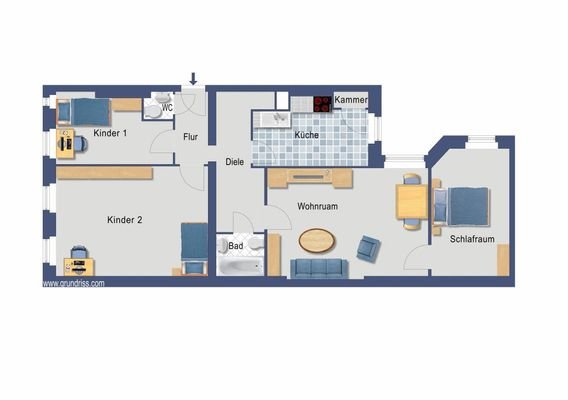 Grundriss WE 3