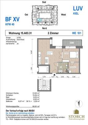 Grundriss WE 101 Baufeld XV 