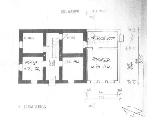 Grundriss Souterrain/KG