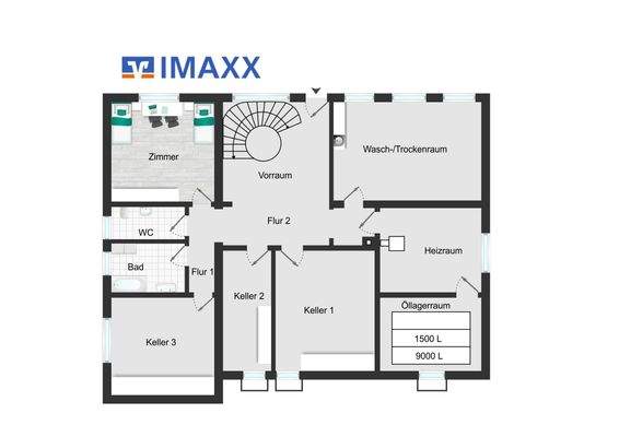 Grundriss Souterrain-Ebene 