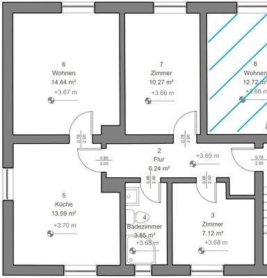 3 Zimmer Schlesierstraße. 1