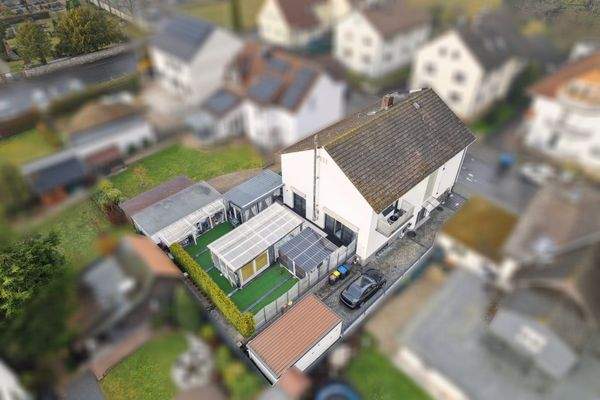 Luftbild Grundstück und Haus von hinten