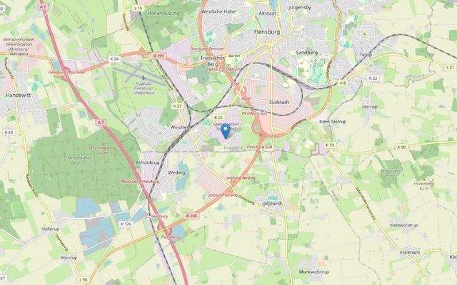 Flensburg Sophienhof - schnelle Anbindung ans überörtliche Straßennetz