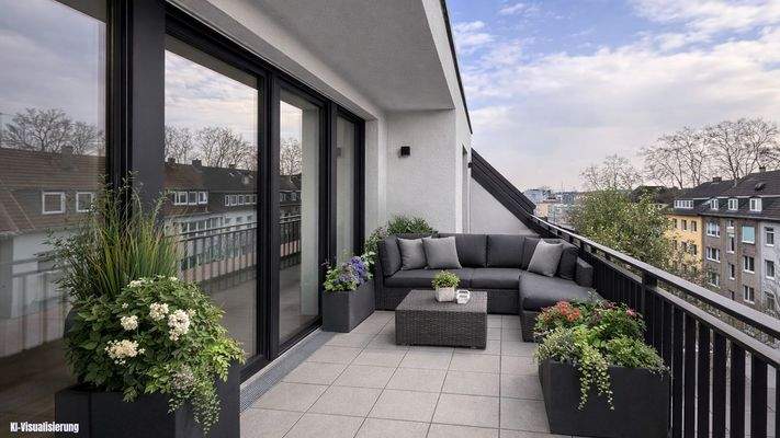Terrasse Penthouse KI-visualisiert