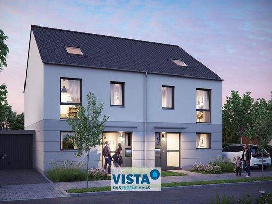 Eingangsansicht bei Nacht