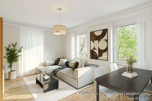 OG Wohnung Wohnzimmer - digital eingerichtet