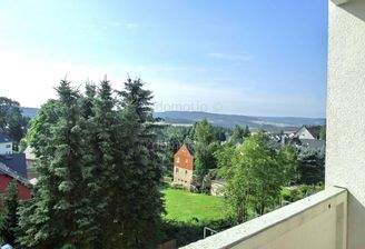 Balkonausblick zum Fichtelberg