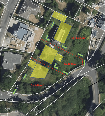 Betrifft MITTLERES Grundstück