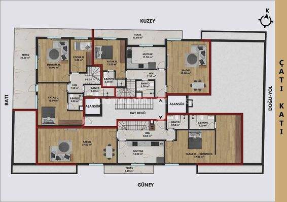 Apartments with Indoor Parking in Antalya Muratpasa