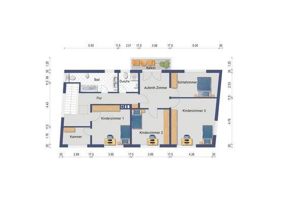 Grundriss 2-OG BJ 1969