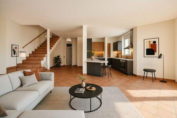 Visualisierung Lichtdurchfluteter und großzügiger Übergang