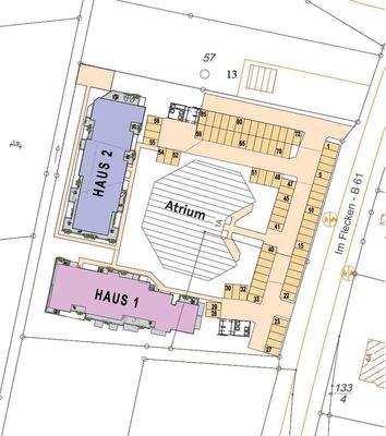 Lageplan mit Parkplatz