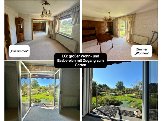 Wohnzimmer, Esszimmer Terrasse