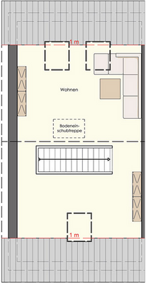 Grundriss-Skizze Dachgeschoss