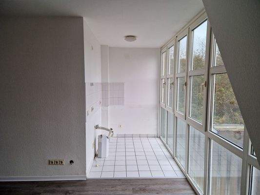 offene Küche mit Untertischgerät