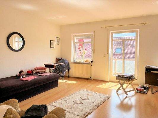 Blick ins große Schlafzimmer