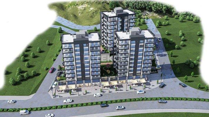 3-Bedroom Apartments in New Building in Trabzon Konakonu