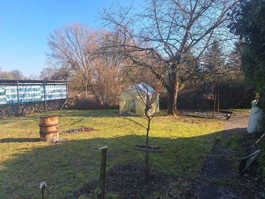 Blick auf das Grundstück