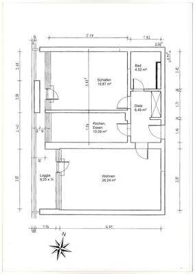 Grundriss der Wohnung