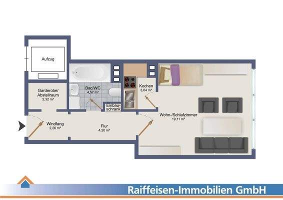Grundriss der Wohnung