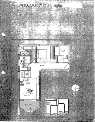 Grundriss und Wohnflächenberechnung