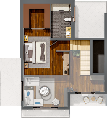 02 - Passion Homes - A Loft - Plan - Mezanine Floo