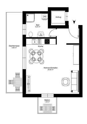 Grundrissbeispiel 1. Obergeschoss