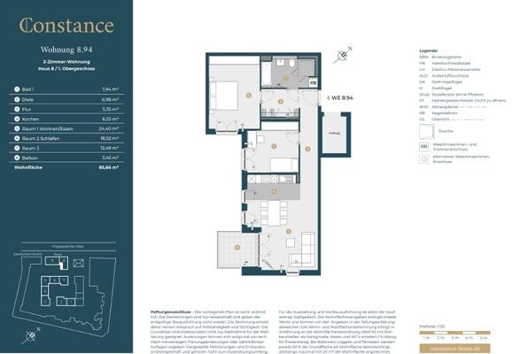 Grundriss WE 8.94