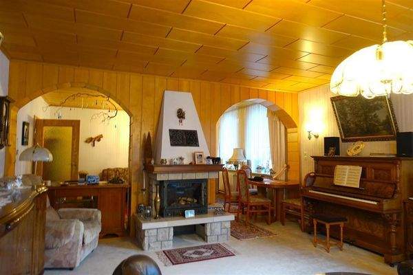 Wohnzimmer EG mit Kamin