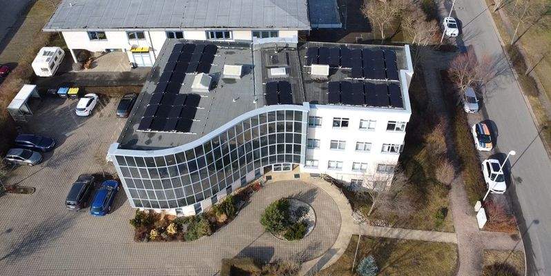 Luftaufnahme Bürogebäude