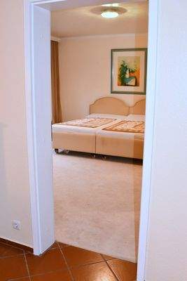 Blick in das Schlafzimmer