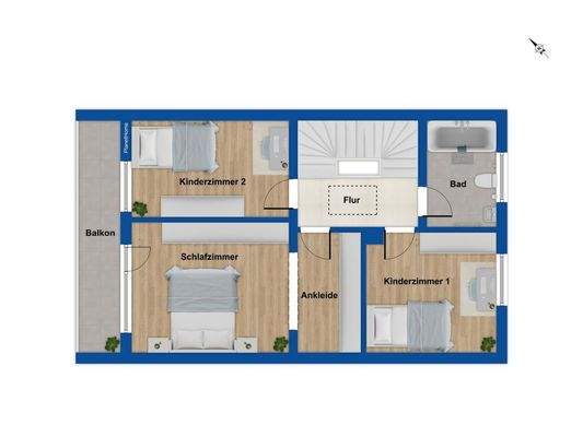 Grundriss Obergeschoss