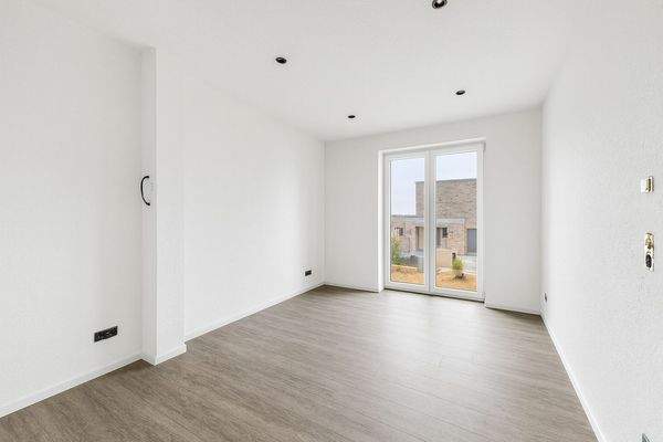 Schlafzimmer - KI-generiertes Bild aus Rohbauzustand! Abweichungen möglich!