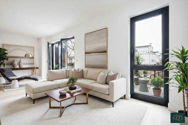 Offenes Wohnzimmer  Visualisierung mit KI