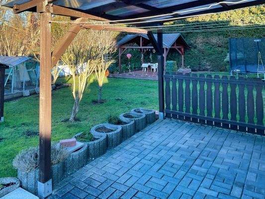 Überdachte Sitzecke