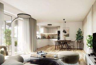 Visualisierung einer eingerichteten Wohnung